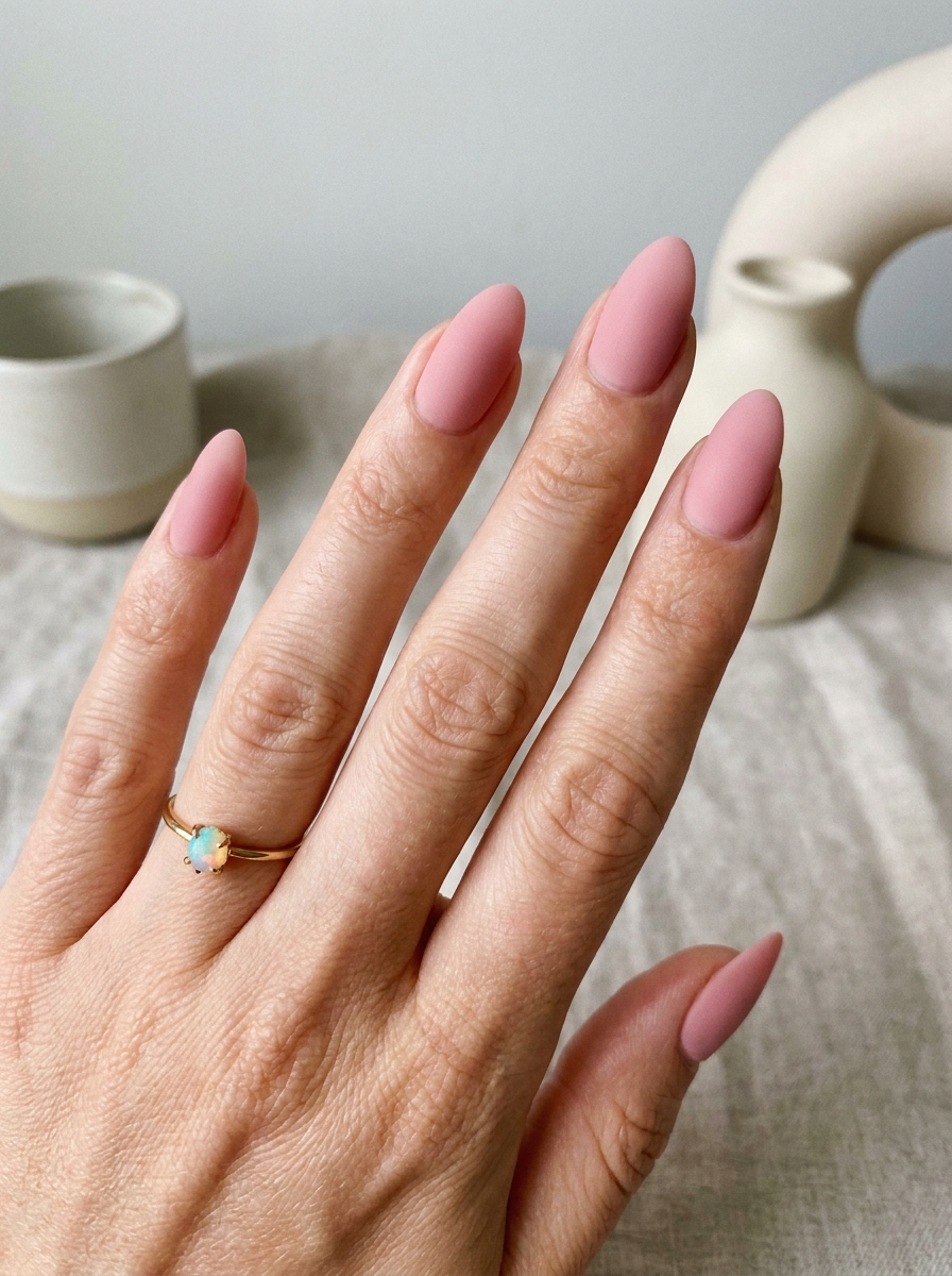 Matte Rosa Nägel
